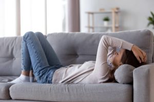 Mom Laying on Couch